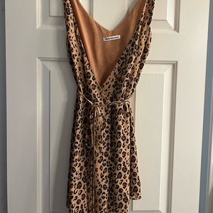 Reformation wrap cheetah dress - size small